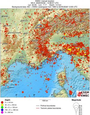 regional historical seismicity