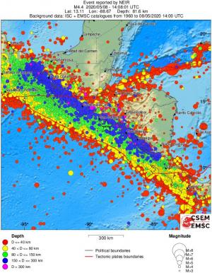 wide historical seismicity