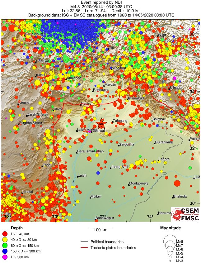 regional historical seismicity