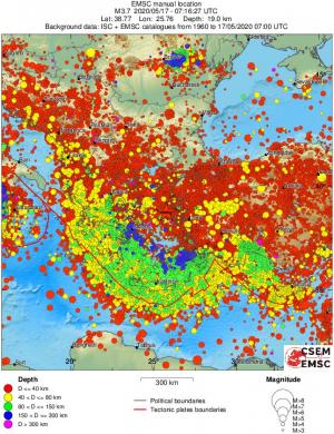 wide historical seismicity