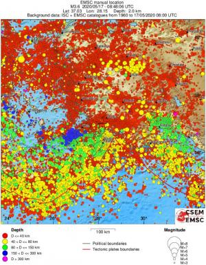 regional historical seismicity