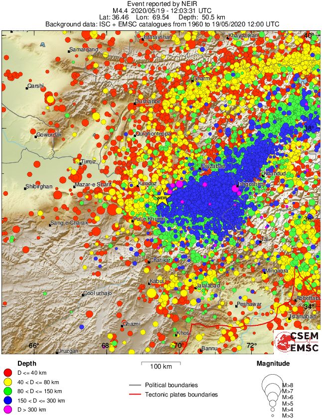 regional historical seismicity
