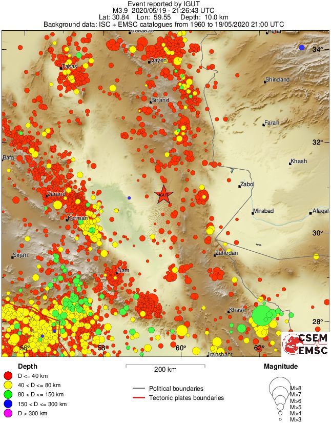 regional historical seismicity