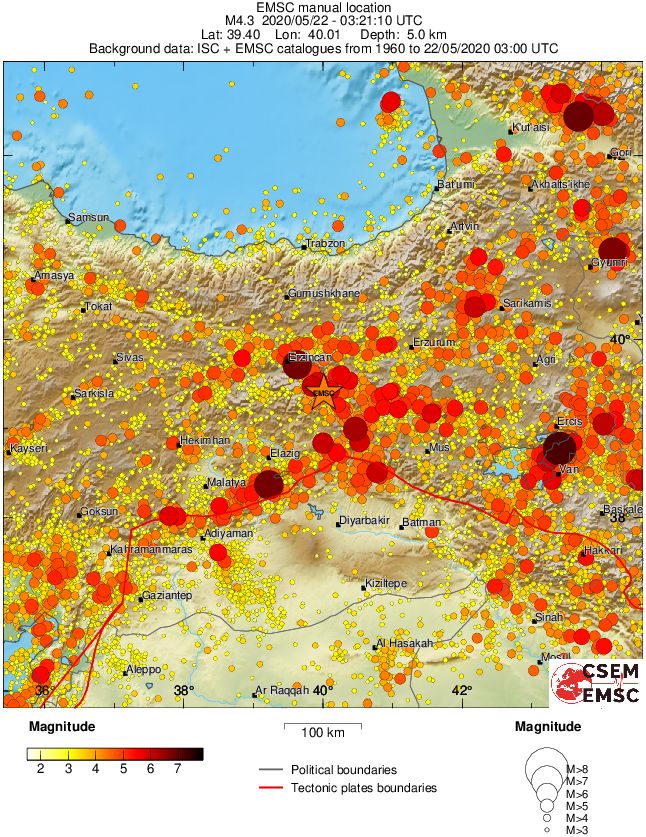 regional magnitude historical seismicity