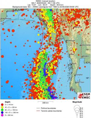 wide historical seismicity