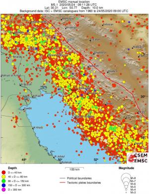 regional historical seismicity