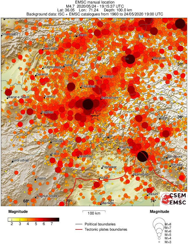 regional magnitude historical seismicity