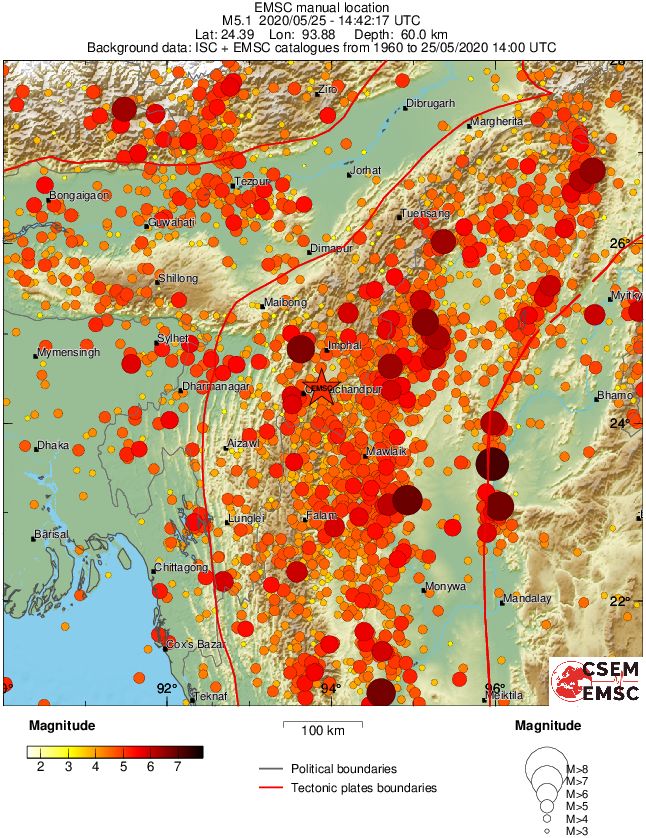 regional magnitude historical seismicity