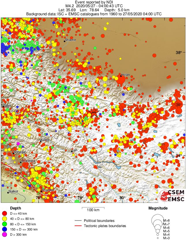 regional historical seismicity