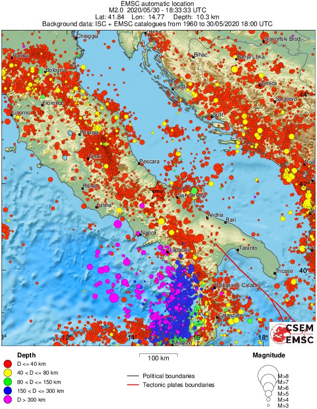 regional historical seismicity