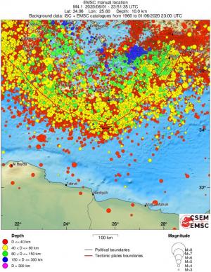 regional historical seismicity
