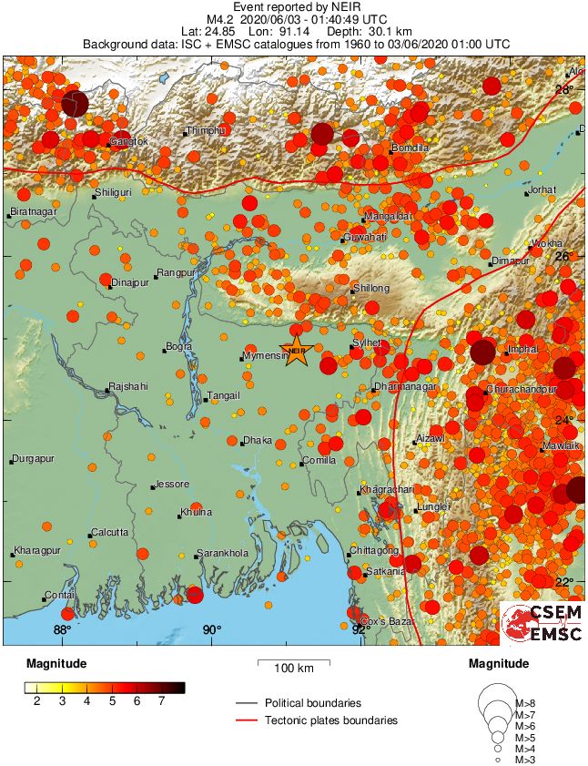 regional magnitude historical seismicity