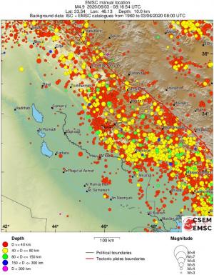 regional historical seismicity