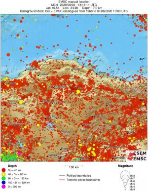 regional historical seismicity