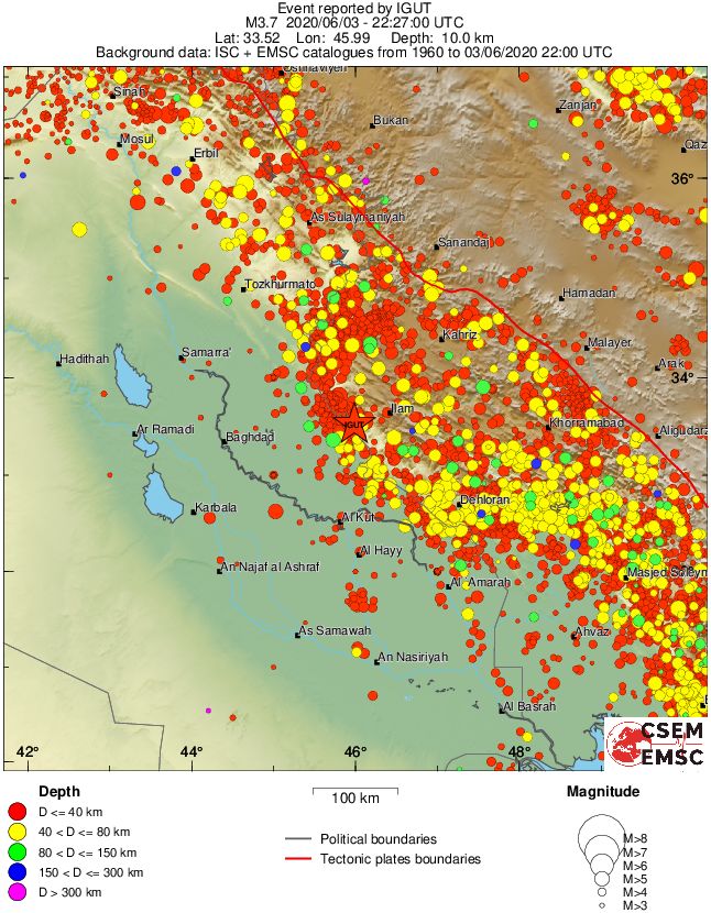 regional historical seismicity
