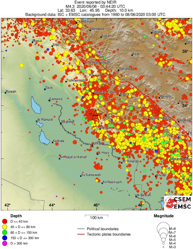 regional historical seismicity