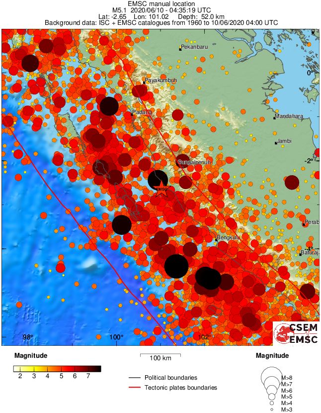 regional magnitude historical seismicity