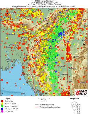 regional historical seismicity