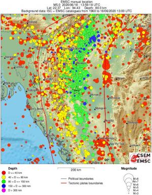 regional historical seismicity