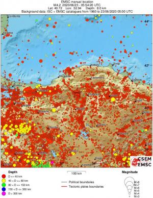 regional historical seismicity