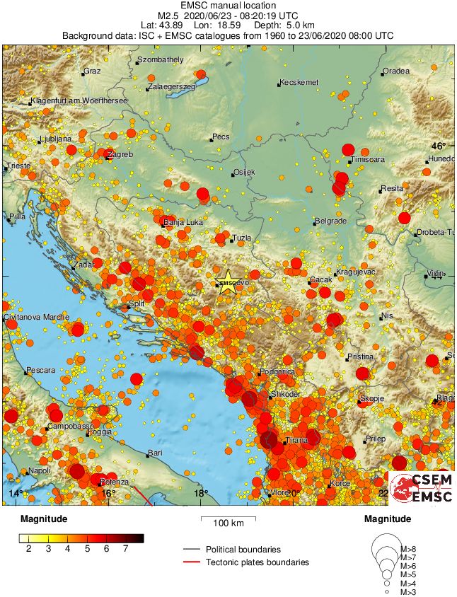 regional magnitude historical seismicity
