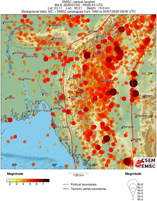 regional magnitude historical seismicity