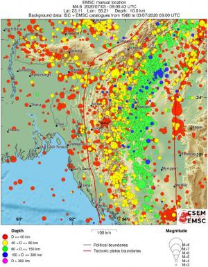 regional historical seismicity