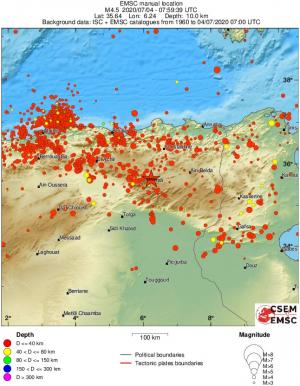 regional historical seismicity