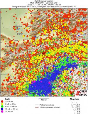 regional historical seismicity