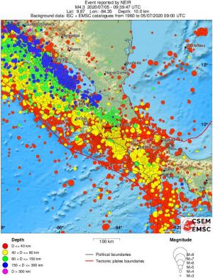 regional historical seismicity