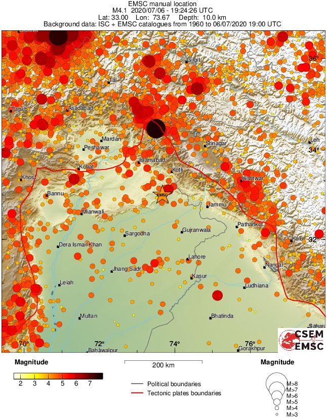 regional magnitude historical seismicity