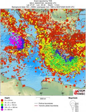 wide historical seismicity