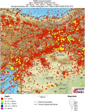 regional historical seismicity