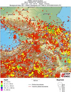 regional historical seismicity