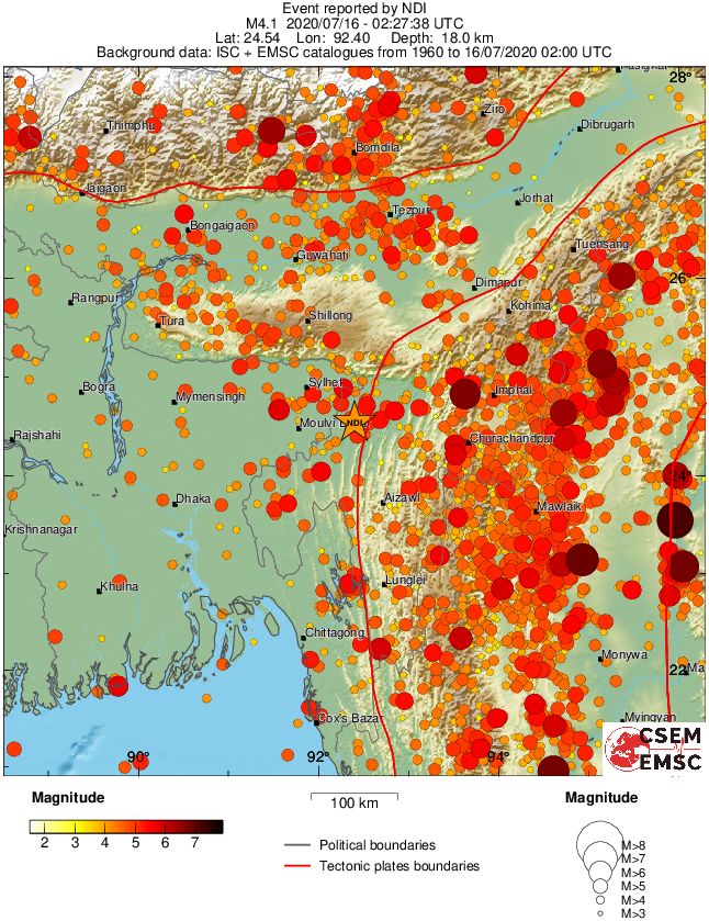regional magnitude historical seismicity