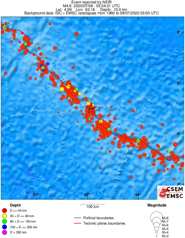 regional historical seismicity