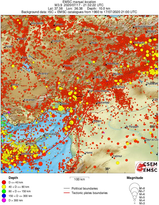regional historical seismicity