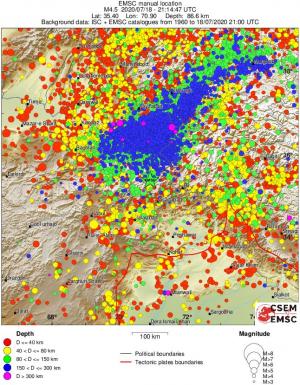 regional historical seismicity