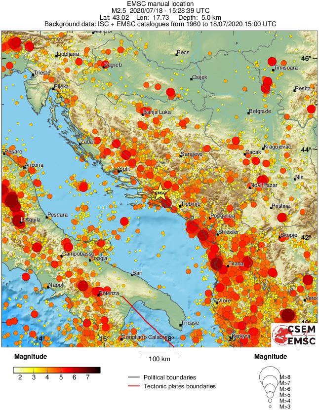 regional magnitude historical seismicity