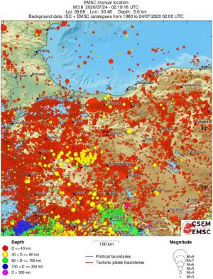 regional historical seismicity