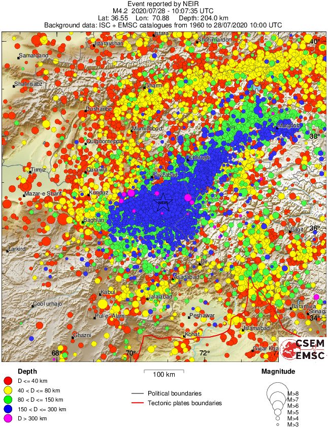 regional historical seismicity