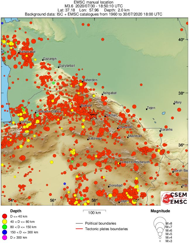 regional historical seismicity
