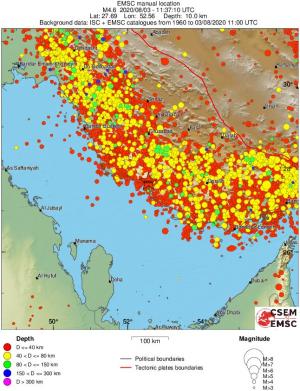 regional historical seismicity
