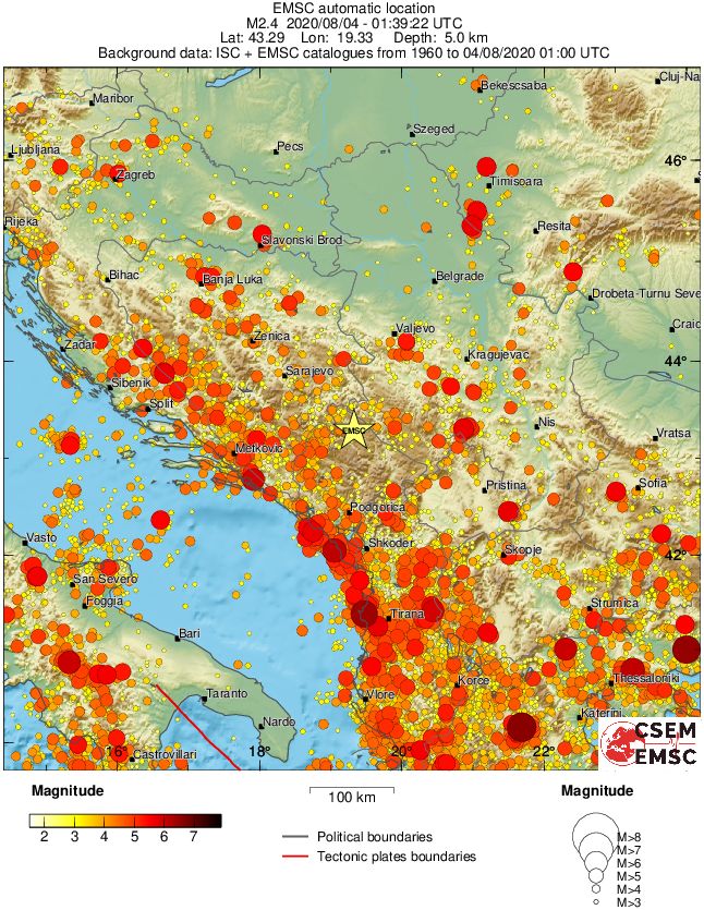 regional magnitude historical seismicity