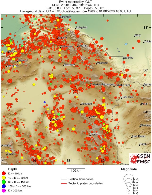 regional historical seismicity