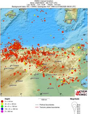 regional historical seismicity