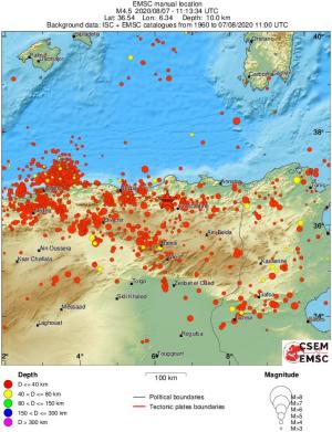 regional historical seismicity