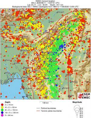 regional historical seismicity