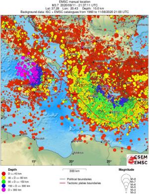 wide historical seismicity