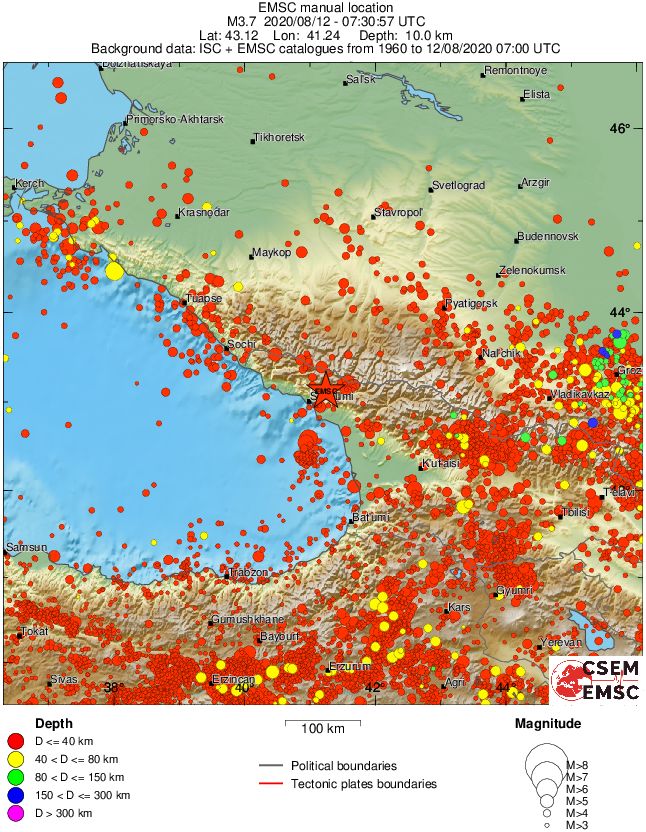 regional historical seismicity